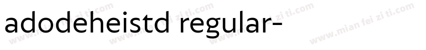 adodeheistd regular字体转换